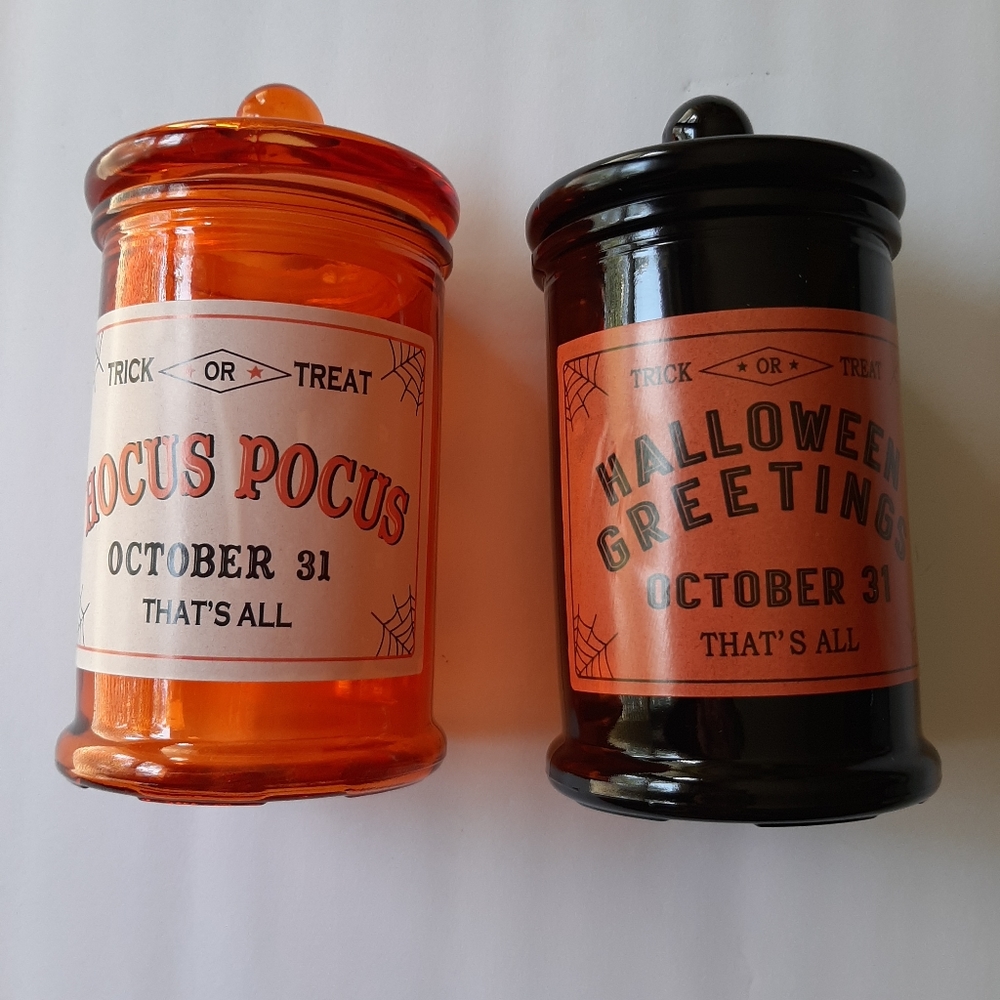 Halloween Black & Orange Jars